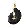 Disc Rack Plating Brass Micro Pave Cubic Zirconia Pendants KK-Z074-17G-2