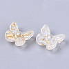 Transparent Spray Painted Glass Charms GLAA-N035-08A-B03-3