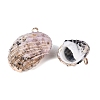Electroplate Natural Spiral Shell Pendants SSHEL-Q100-41G-2