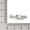 Rhodium Plated 925 Sterling Silver Lobster Claw Clasps with Cord End STER-G038-05P-3