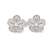 Brass Micro Pave Clear Cubic Zirconia Pendants KK-Z148-01P-1