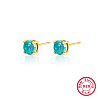 Fashionable S925 Sterling Silver Inlaid Opal Stud Earrings NO4806-1-3