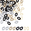 300Pcs 4 Style Spray Painted CCB Plastic Linking Rings CCB-FH0001-13-1