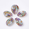 Printed Natural Cowrie Shell Beads X-SHEL-S274-27D-2