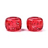 Transparent Acrylic European Beads X-TACR-T010-002-3