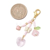 Glass Seed Beaded Pendant Decorations HJEW-MZ00405-01-3