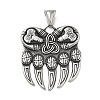 304 Stainless Steel Pendants STAS-V008-02AS-1