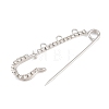Iron Rhinestone Safety Pins Brooch Findings IFIN-A021-01B-P-3