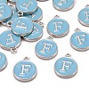 Platinum Plated Alloy Enamel Charms ENAM-S118-04F-P-4