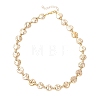 CCB Plastic Heart Beaded Necklaces NJEW-JN05841-02-4