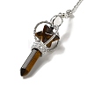 Natural Tiger Eye Dowsing Pendulums G-C095-01P-06-3