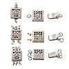 6 Sets 3 Style Alloy Box Clasps FIND-TA0001-54-12