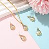 Transparent Glass Pendants GLAA-FZ0001-02B-5