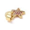 Brass Micro Pave Cubic Zirconia Charms KK-G444-02G-02-3