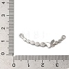 304 Stainless Steel Rhinestone Links STAS-L081-001P-3