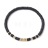 Disc Polymer Clay & Synthetic Non-magnetic Hematite Beaded Stretch Bracelets BJEW-JB10678-1