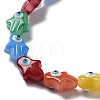 Opaque Color Glass Beads Strands GLAA-P057-B08-2