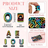 50Pcs 5 Styles UV Plating Opaque Acrylic Beads PACR-TA0001-31E-5