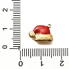 Christmas 304 Stainless Steel Red Enamel Charms STAS-L022-469G-3