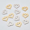 Unicraftale 12Pcs 2 Colors Ion Plating(IP) 201 Stainless Steel Pendants STAS-UN0029-75-4