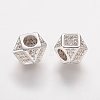 Brass Micro Pave Cubic Zirconia Beads ZIRC-K063-20P-1