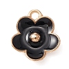 Light Gold Plated Alloy Enamel Pendants ENAM-YW0002-20E-7