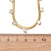 304 Stainless Steel Flat Snake Chain Necklaces with Square Cubic Zirconia NJEW-P355-02G-01-5
