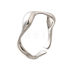 Rhodium Plated 925 Sterling Silver Cuff Rings RJEW-D300-03P-2