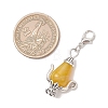 Natural Crackle Agate Teapot Pendant Decorations HJEW-JM04734-02-3