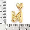 Brass Micro Pave Colorful Cubic Zirconia Pendants KK-P281-01G-N-3