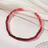 Dyed Natural Malaysia Jade Rondelle Beads Stretch Bracelets for Women BJEW-JB13042-02-1