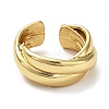 Rack Plating Brass Criss Cross Open Cuff Rings for Women RJEW-Q777-04G-2