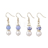 2 Pairs Round Brass Dangle Earrings EJEW-JE06878-3