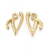 Golden Plated Alloy Letter Pendants LS-X-PALLOY-J718-01G-V-1