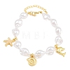 Ocean Brass Starfish Dolphin Charm Bracelets for Women KK-CBA68DA-05G-4