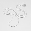 Rhodium Plated 925 Sterling Silver Coreana Chain Necklaces X-STER-M086-17A-2