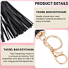 1Pc PU Leather Tassel Keychains KEYC-CL0001-51B-7