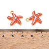 304 Stainless Steel Enamel Pendants STAS-Q119-08G-09-3