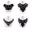4Pcs 4 Styles Polyester Computerized Embroidery Collar DIY-TA0015-70-2