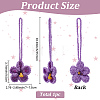 1Pc Polyester Flower Pendant Decorations HJEW-SC0003-02C-2