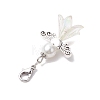 Wedding Season Angel Glass Pearl & Acrylic Pendant Decorations HJEW-JM01923-01-4