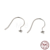 Rhodium Plated 925 Sterling Silver Earring Hooks STER-M114-03P-1