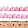 Anti-Tarnish Electroplate Glass Beads Strands GLAA-T025-8mm-14I-4