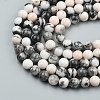 Natural Pink Zebra Jasper Beads Strands X-G-P231-01-10mm-5