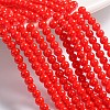 Painted Glass Bead Strands DGLA-S071-4mm-49-1