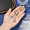 Tibetan Style Alloy Keychains KEYC-YW00266-5