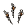 Natural Tiger Eye Big Pendants G-B033-06AS-13-1