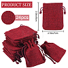 Beebeecraft 24Pcs Burlap Packing Pouches Drawstring Bags ABAG-BBC0001-07D-2