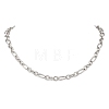 7MM 304 Stainless Steel Figaro Chains Chain Necklaces for Women NJEW-JN05925-2