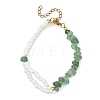 Natural Gemstone Chip Beads & Glass Seed Beads Beaded Bracelets for Women BJEW-JB14137-5